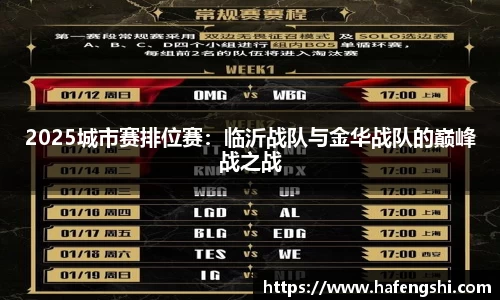 2025城市赛排位赛：临沂战队与金华战队的巅峰战之战